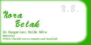 nora belak business card